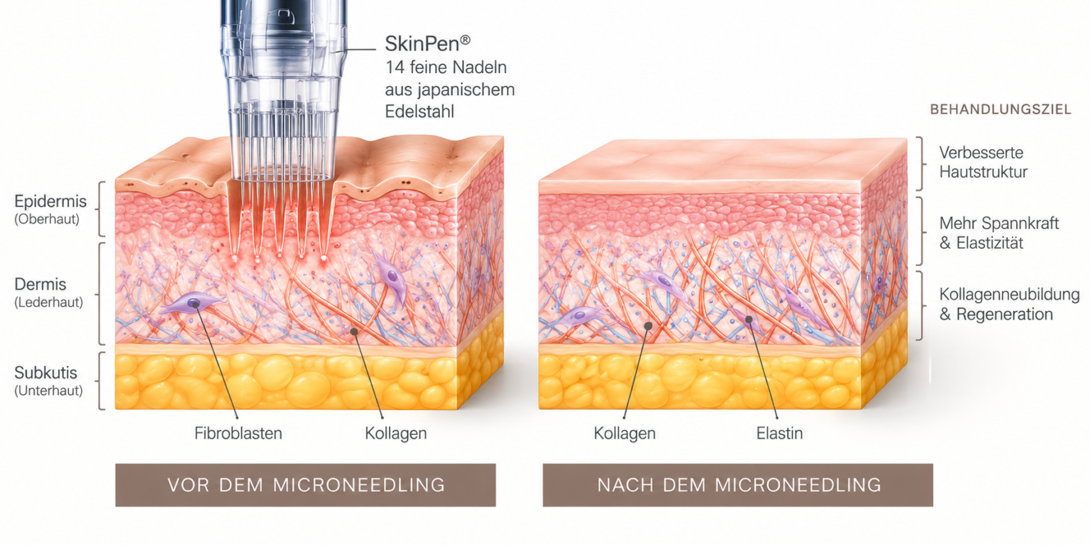 Medizinisches Microneedling zur Verbesserung der Hautstruktur